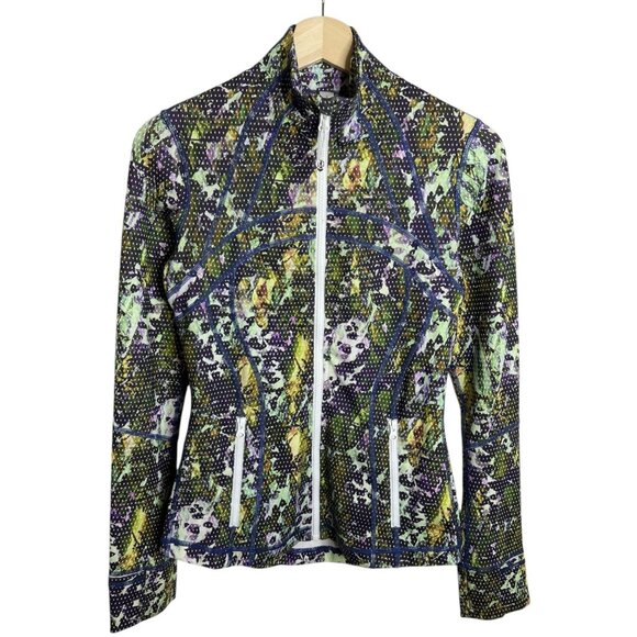 Lululemon Womens Define Jacket Floral Sport Multicolor Size 4 Gym Yoga Running - Picture 1 of 6